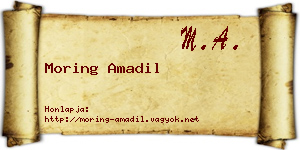 Moring Amadil névjegykártya